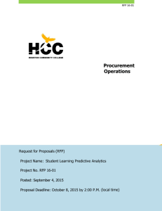 Procurement  Operations Request for Proposals (RFP)