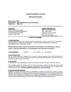 OUSTON COMMUNITY COLLEGE INVITATION FOR BIDS Date: June 4, 2012