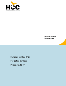 procurement operations Invitation for Bids (IFB)