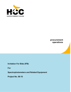 procurement operations Invitation For Bids (IFB)