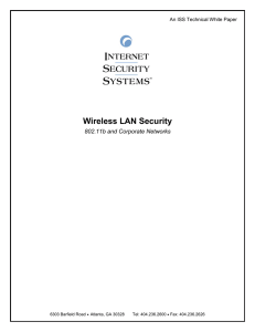 Wireless LAN Security  802.11b and Corporate Networks