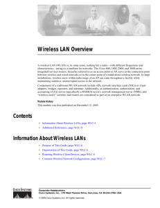 Wireless LAN Overview