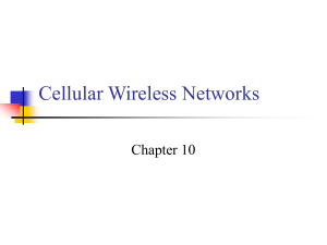 Cellular Wireless Networks Chapter 10