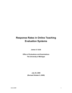 Response Rates in Online Teaching Evaluation Systems
