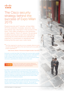 The Cisco security strategy behind the success of Expo Milan 2015