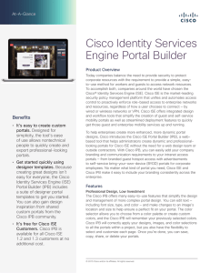 Cisco Identity Services Engine Portal Builder At-A-Glance Product Overview