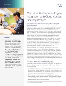 Cisco Identity Services Engine Integration with Cloud Access Security Brokers At-a-Glance