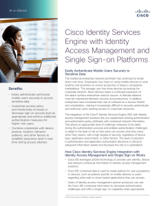 Cisco Identity Services Engine with Identity Access Management and Single Sign-on Platforms