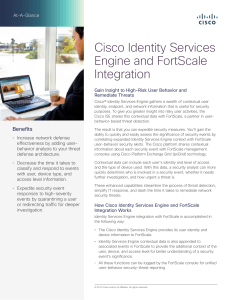 Cisco Identity Services Engine and FortScale Integration At-A-Glance