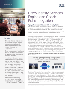 Cisco Identity Services Engine and Check Point Integration At-a-Glance