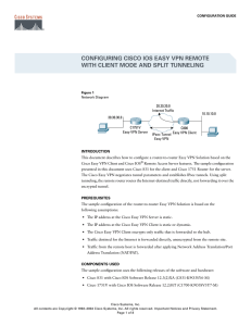 CONFIGURING CISCO IOS EASY VPN REMOTE