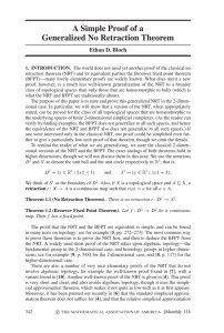 A Simple Proof of a Generalized No Retraction Theorem Ethan D. Bloch