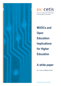 MOOCs and Open Education: Implications