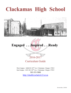 Clackamas  High  School  2016-2017
