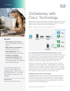 ZixGateway with Cisco Technology At-a-Glance