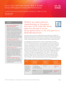 Cisco UCS C460 Rack Server: Best 4-Socket Server SPECjbb2015 MultiJVM Performance