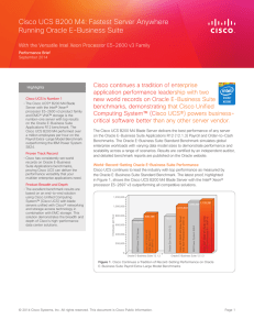 Cisco UCS B200 M4: Fastest Server Anywhere Running Oracle E-Business Suite