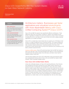 Cisco UCS Outperforms IBM Flex System Blades on East-West Network Latency