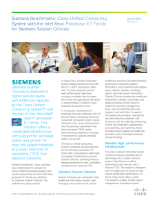 Siemens Benchmarks: Cisco Unified Computing for Siemens Soarian Clinicals