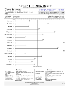 SPEC CFP2006 Result Cisco Systems SPECfp