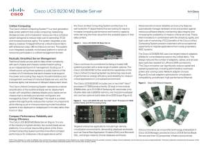 Cisco UCS B230 M2 Blade Server Unified Computing