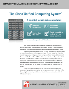 COMPLEXITY COMPARISON: CISCO UCS VS. HP VIRTUAL CONNECT