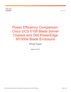 Power Efficiency Comparison: Cisco UCS 5108 Blade Server Chassis and Dell PowerEdge