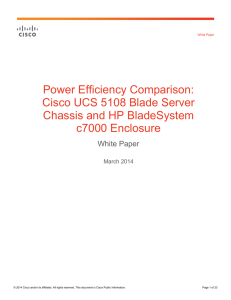 Power Efficiency Comparison: Cisco UCS 5108 Blade Server Chassis and HP BladeSystem