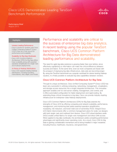 Cisco UCS Demonstrates Leading TeraSort Benchmark Performance