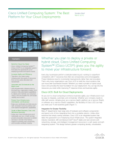 Cisco Unified Computing System: The Best Platform for Your Cloud Deployments
