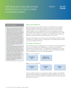 SAP Business Suite Benchmark Performance on Cisco Unified Computing System History and Platforms