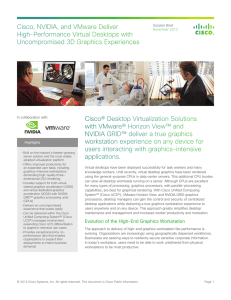 Cisco, NVIDIA, and VMware Deliver High-Performance Virtual Desktops with