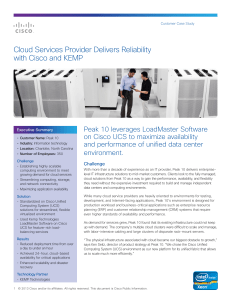 Cloud Services Provider Delivers Reliability with Cisco and KEMP