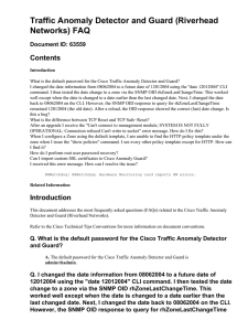Traffic Anomaly Detector and Guard (Riverhead Networks) FAQ Contents Document ID: 63559