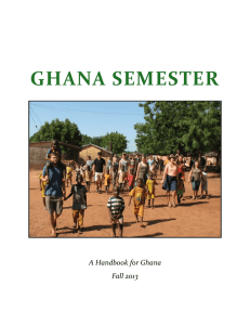GHANA SEMESTER A Handbook for Ghana Fall 2013