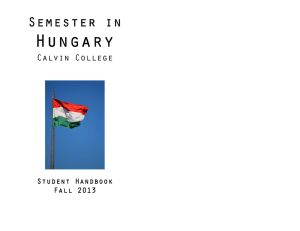 Hungary Semester in  Calvin College