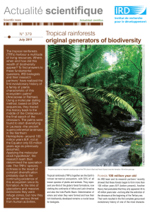 fique scienti Tropical rainforests original generators of biodiversity