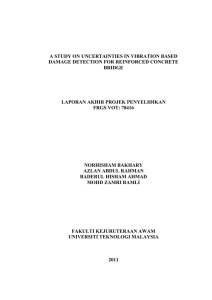 A STUDY ON UNCERTAINTIES IN VIBRATION BASED BRIDGE