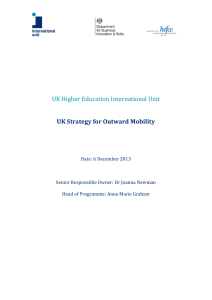 UK Higher Education International Unit UK Strategy for Outward Mobility