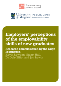 Intelligence in the ﬂesh Employers’ perceptions of the employability