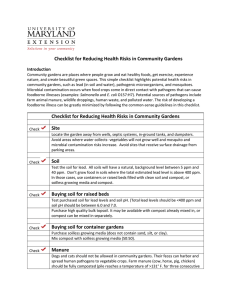 Checklist for Reducing Health Risks in Community Gardens Introduction
