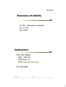Overview of InfoVis Instructors • Prof: John Stasko