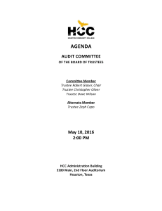 AGENDA AUDIT COMMITTEE May 10, 2016 2:00 PM
