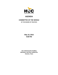 AGENDA COMMITTEE OF THE WHOLE May 10, 2016 4:00 PM