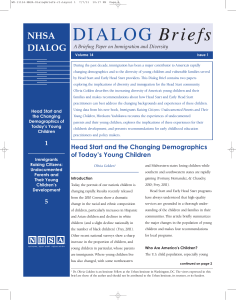 NHSA DIALOG A Briefing Paper on Immigration and Diversity