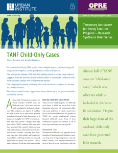 TAnf Child-only Cases 03 Almost half of TANF