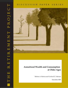Annuitized Wealth and Consumption at Older Ages
