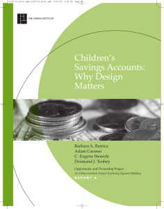 Children’s Savings Accounts: Why Design Matters