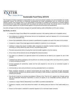 Sustainable Food Policy 2015/16