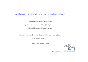 Analyzing Irish suicide rates with mixture models